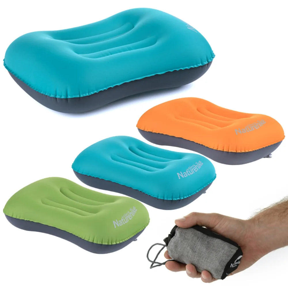 Mini Travel Pillow Ultralight Portable Air Inflatable Pillow Outdoor Camping Travel Soft Soft Neck Protective Pillow