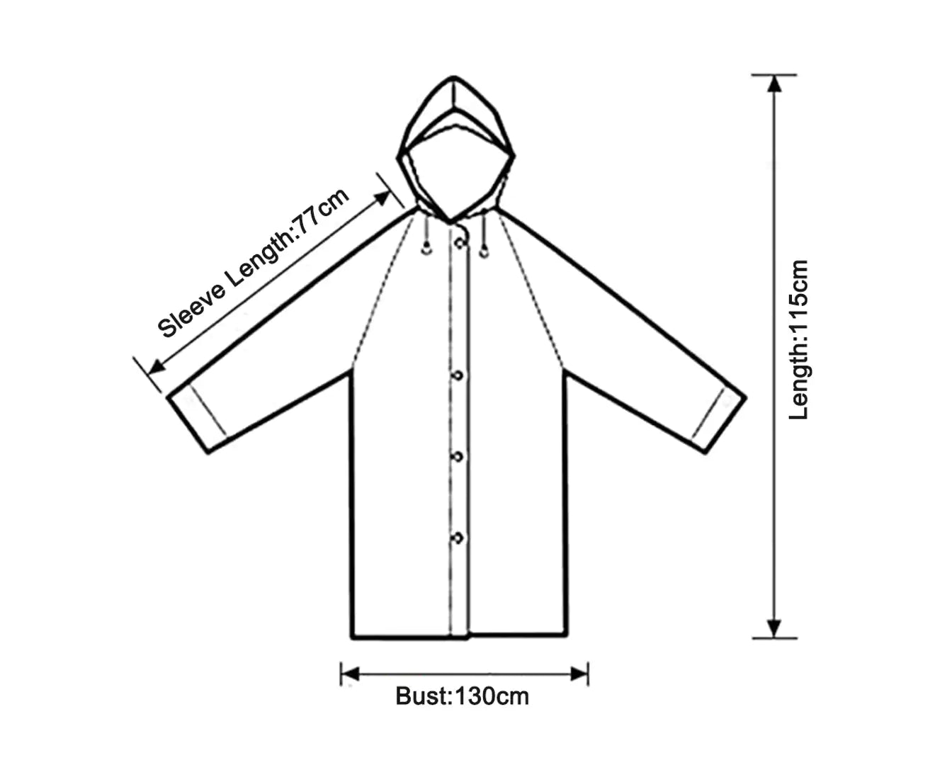 Raincoats for Adults, EVA Reusable Rain Ponchos , No Smell&Environmentally Friendly&Light Weight, Portable Rain Coat Perfect for Outdoor Activities, - White