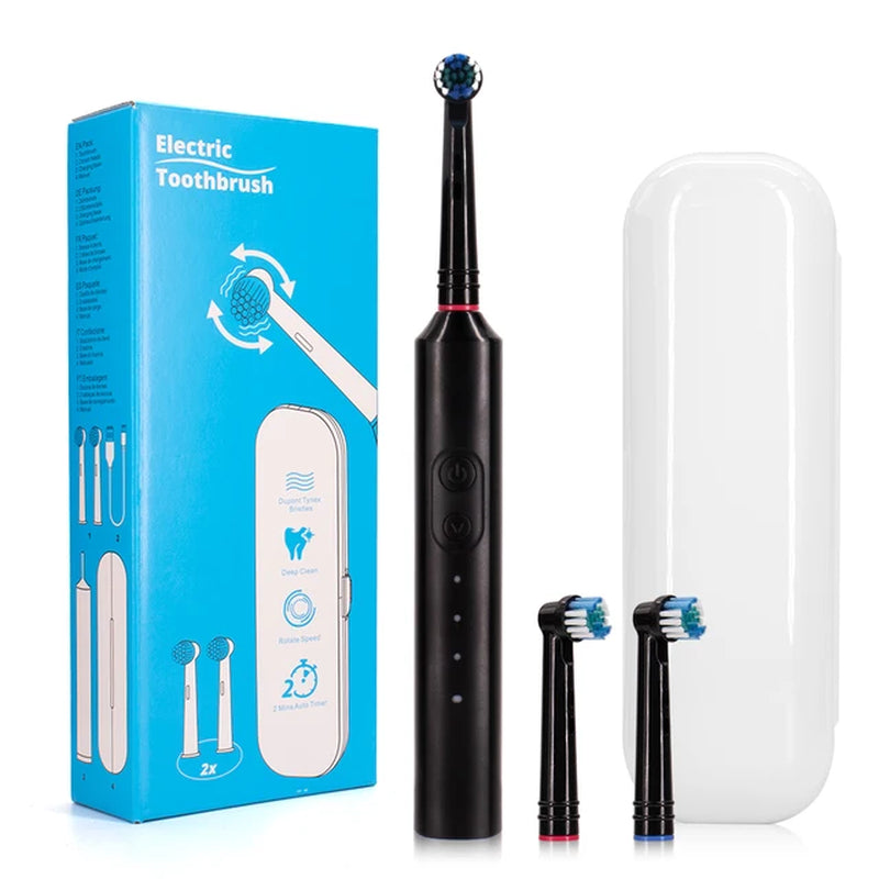 Portable Electric Toothbrush Adult Brush Rotating Toothbrush No Dead Corners Waterproof IPX7 Sonic Electric Toothbrush