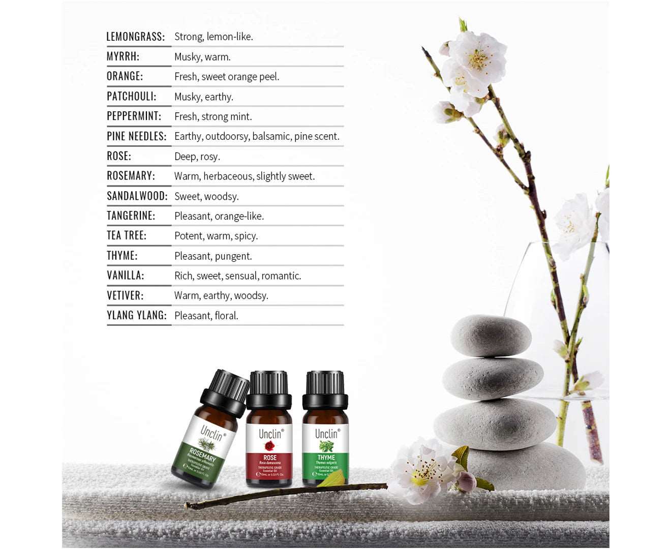 10Ml Essential Oil 100% Pure Natural Aromatherapy Diffuser Essential Oils Rose