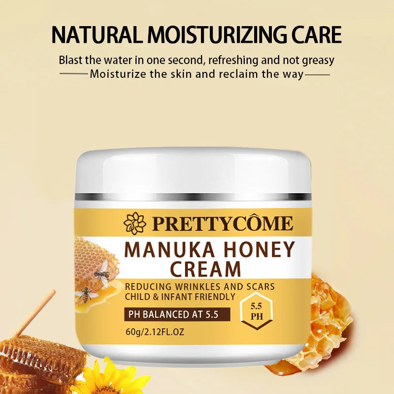 PRETTYCOME Honey Milk Face Cream Aging Defying and Body Moisturizer Whitening Moisturizing Nourishing Skin Deeply Hydrating