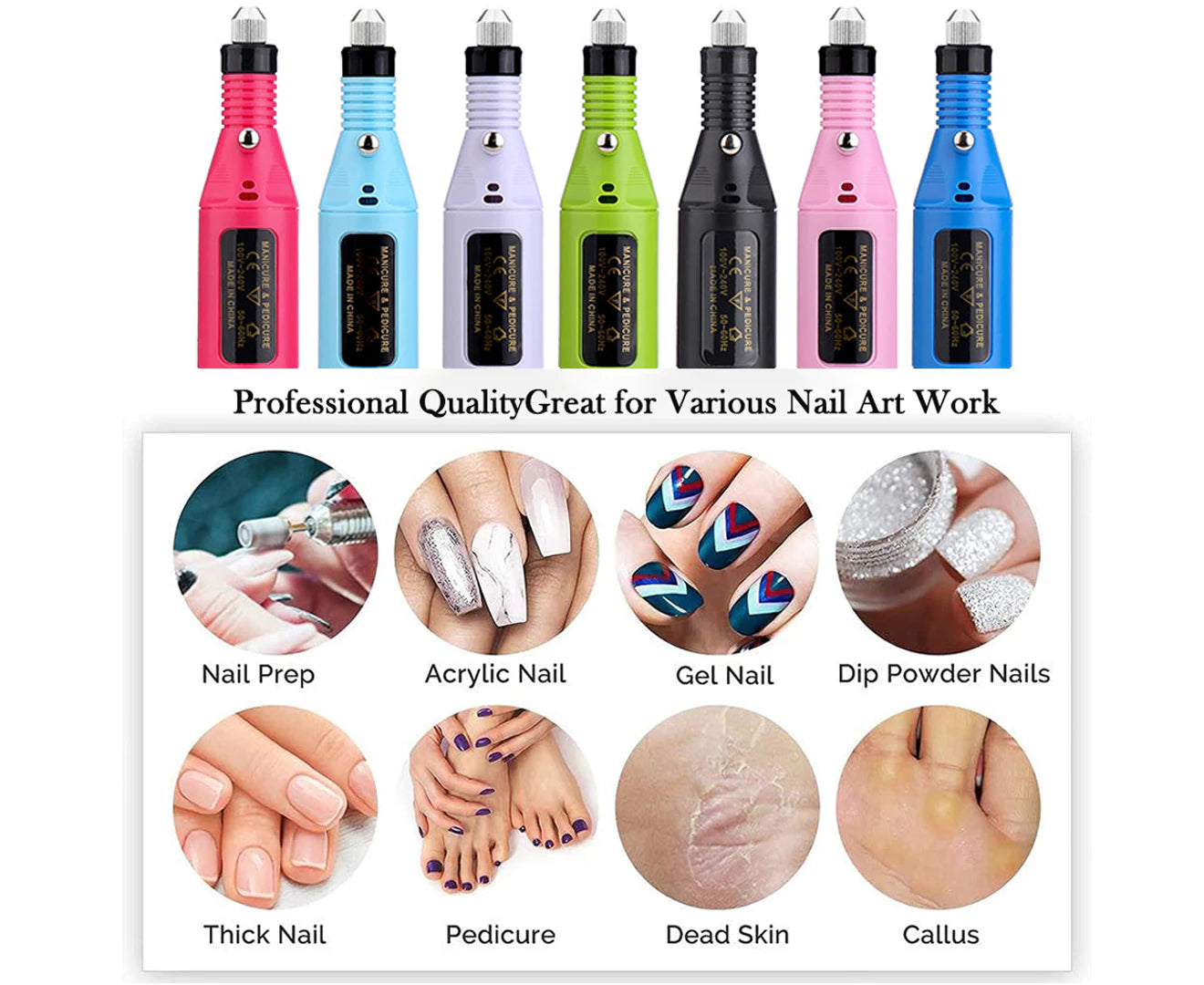 Portable Nail Polisher Mini Nail Machine Pen Mini Electric Nail Polisher Nail Tool Set