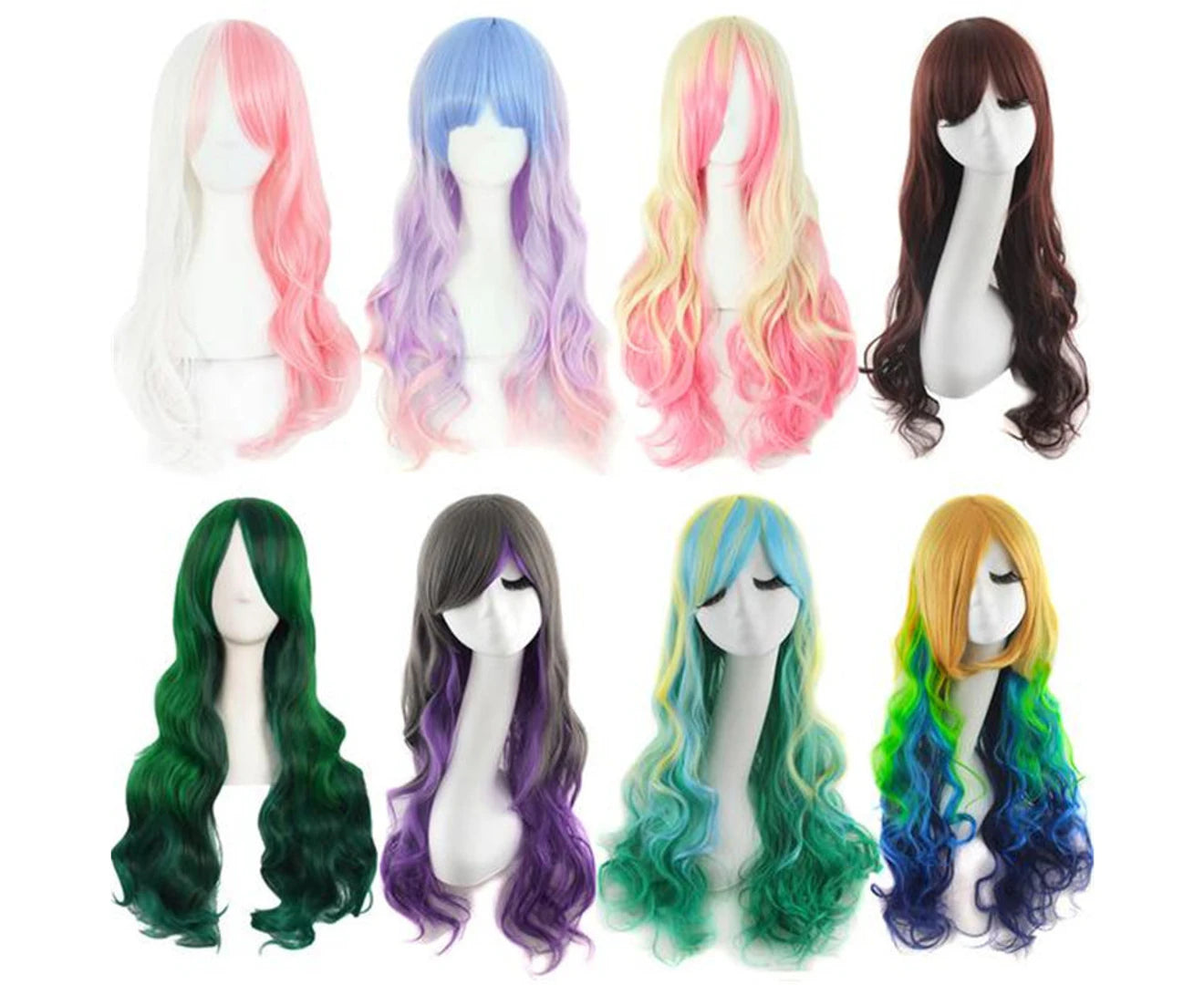 Wavy Multi-Color Lolita Cosplay Wig Party Wig