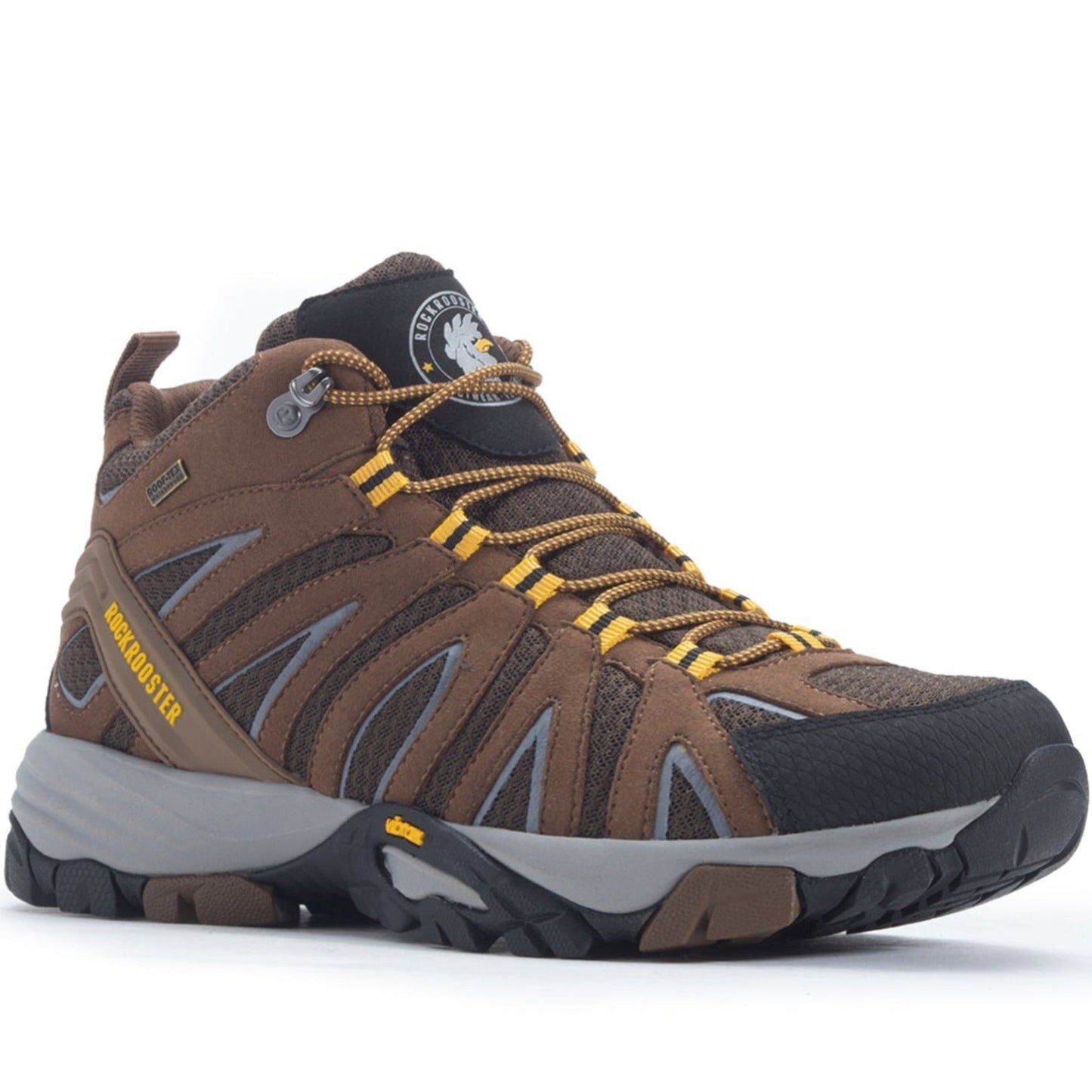 ROCKROOSTER Bedrock Brown 6 Inch Waterproof Hiking Boots with VIBRAM®