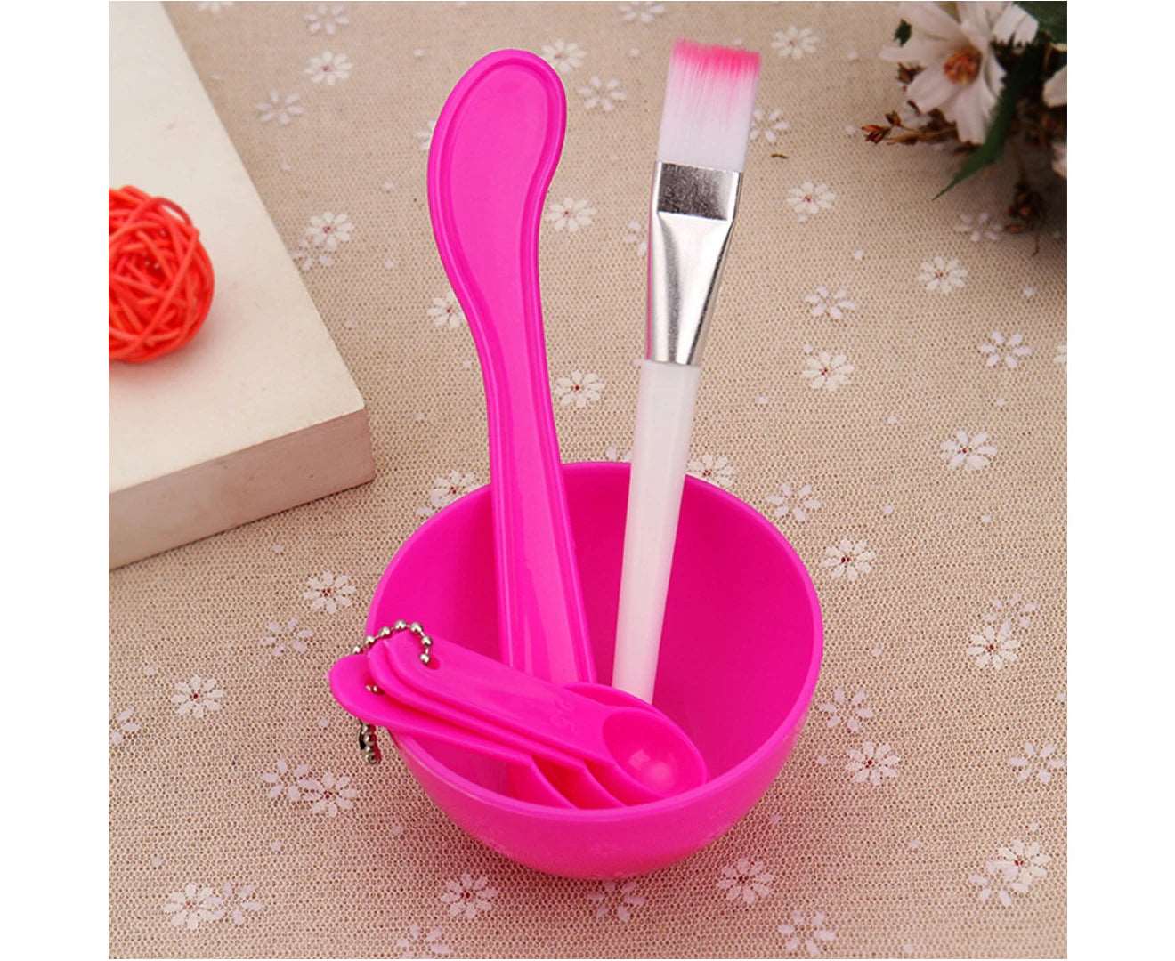 4 in 1 DIY Homemade Makeup Beauty Facial Face Mask Bowl Brush Spoon Stick Tools