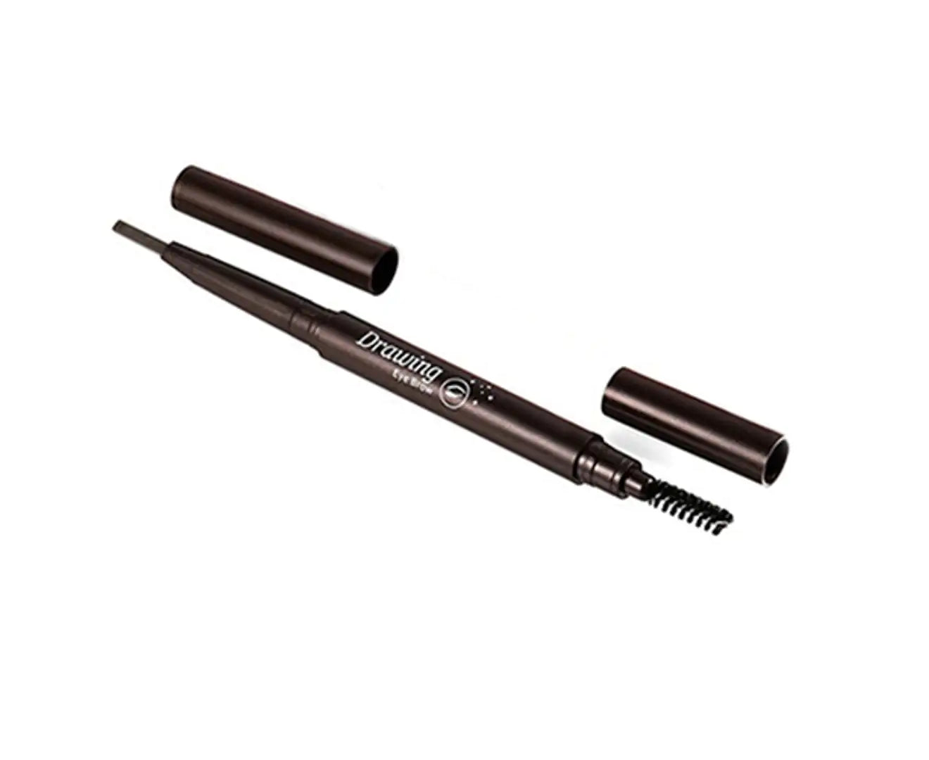 Double-End Waterproof Eyebrow Pencil Eye Brow Brush Eyeliner Makeup Cosmetic Pen-06 Black