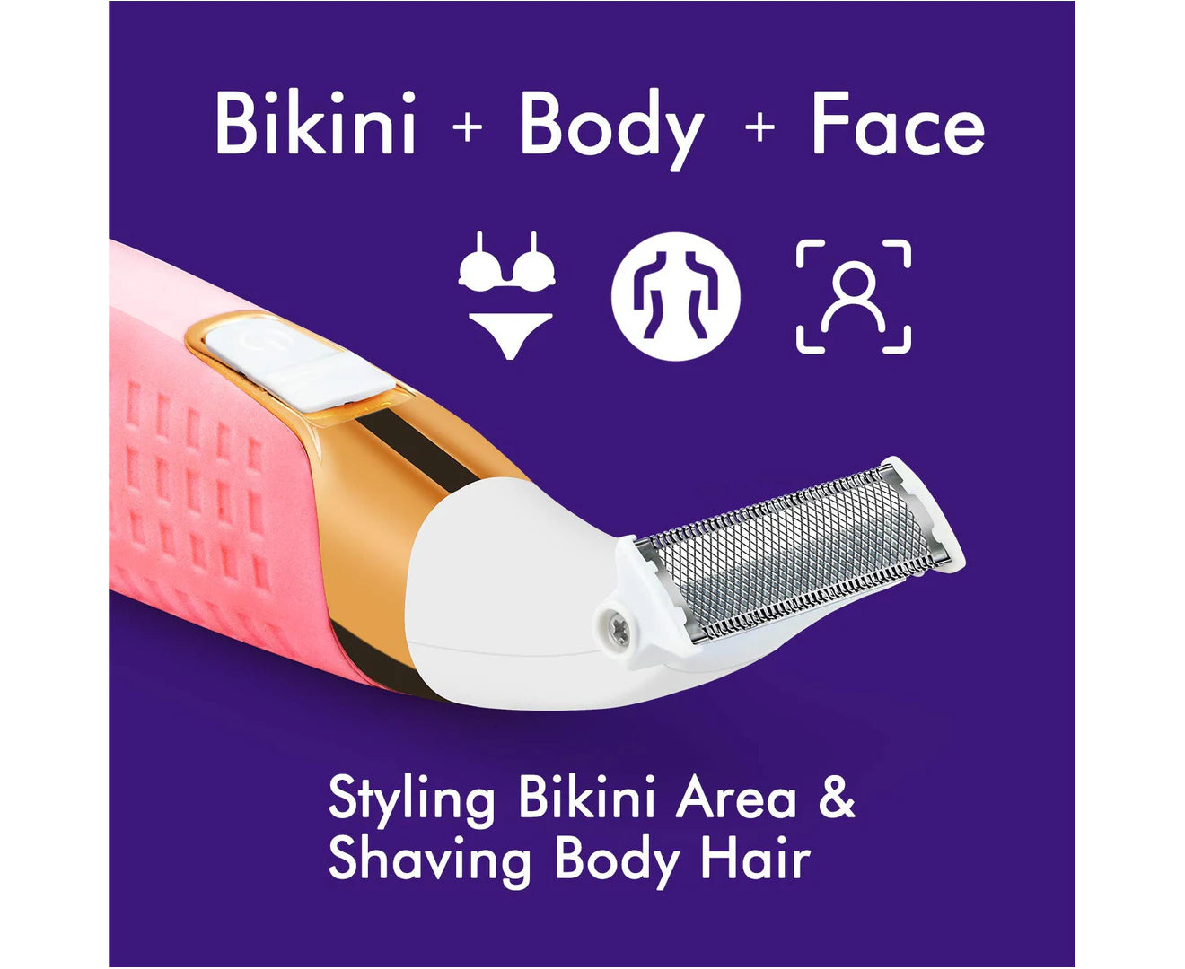 Razors Bikini Trimmer Body Hair Removal for Women’S Lips Underarms Arm Area Wet and Dry Painless with 4 Trimming Combs