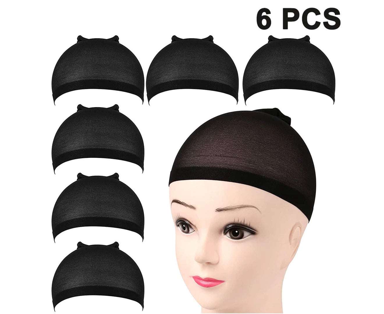 6 Pcs Stocking Wig Caps Light Brown Wig Cap for Lace Front Wig