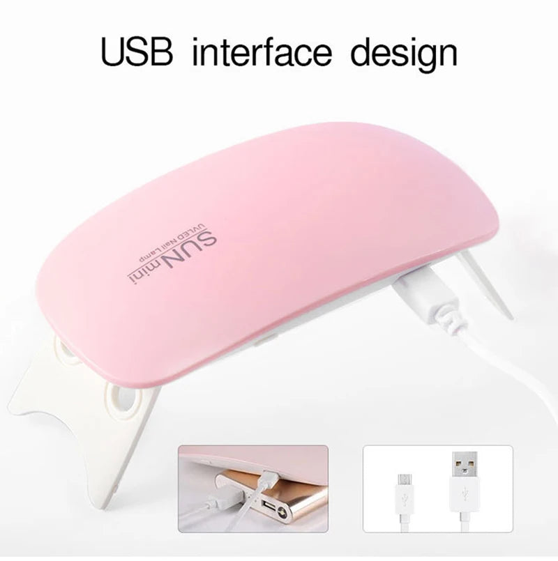 Desk Drying Nail Lamp Tool Nail Drying Lamp Machine Portable Mini Usb 6W 3LED UV Manicure Lamp Nail USB Home Use Nail Lamp Light