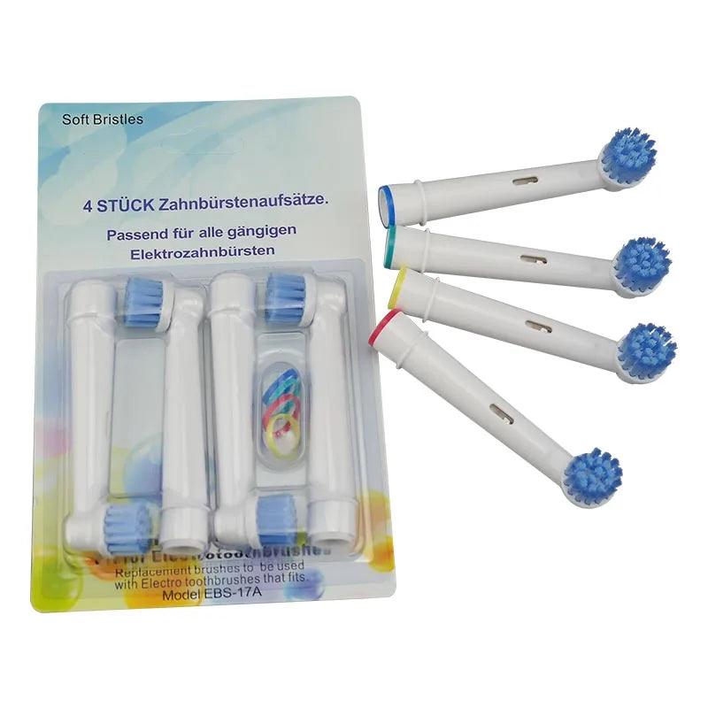 4Pcs/Pack EB-25A Sensitive Clean Electric Toothbrush Brush Heads SB-417A Oral Care for Oral B Vitality Dual Clean