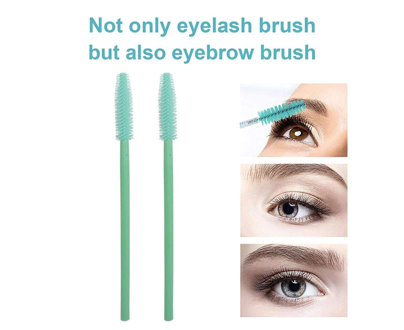 100Pcs Disposable Mascara Brushes Wands, Eyelash Brush Spoolie Brushes for Eyelash Extensions and Mascara Use