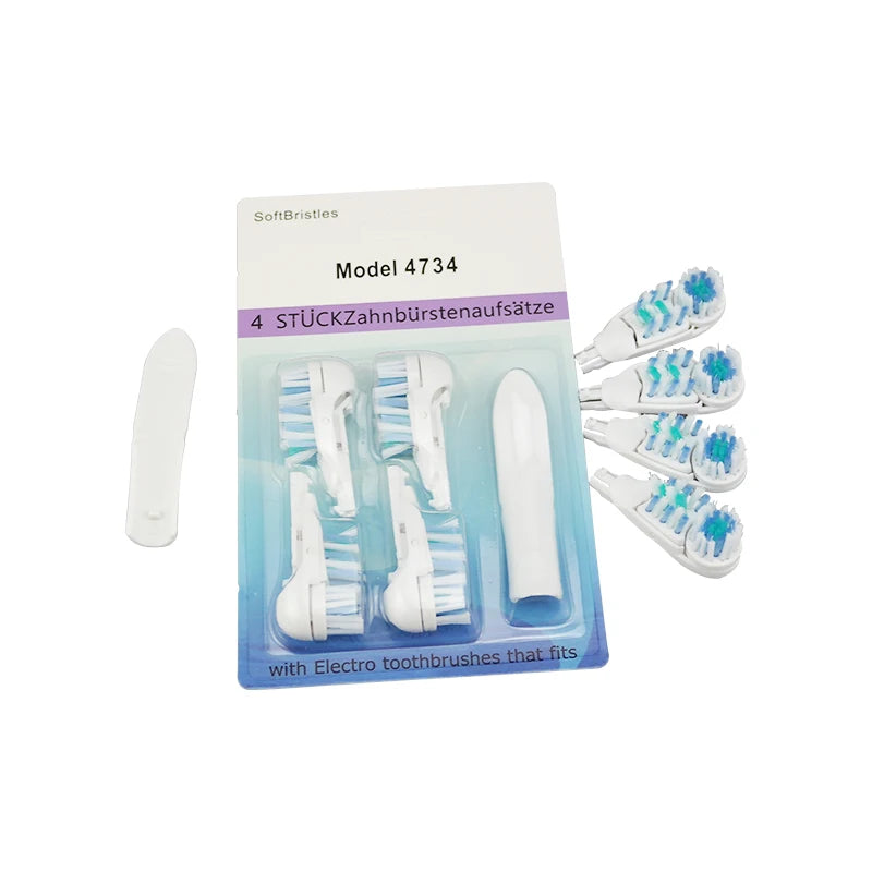 4Pcs/Pack EB-25A Sensitive Clean Electric Toothbrush Brush Heads SB-417A Oral Care for Oral B Vitality Dual Clean