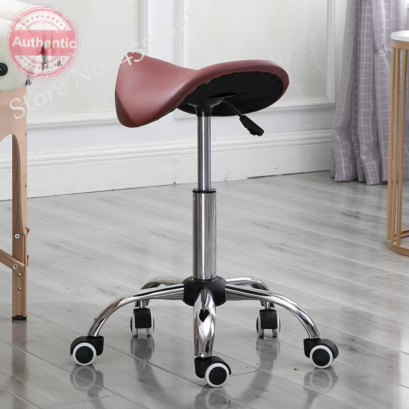 NEW Massage Pedicure Chair Rotatable Height Adjustable Stool Saddle Leather Upholstery Spa Tattoo Beauty Facial Massage Chairs