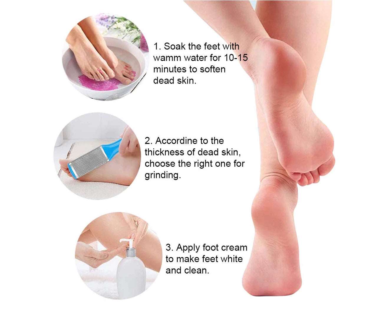 Feet Rasp Files,Foot Files for Callus Remover,Pedicure Tool Set