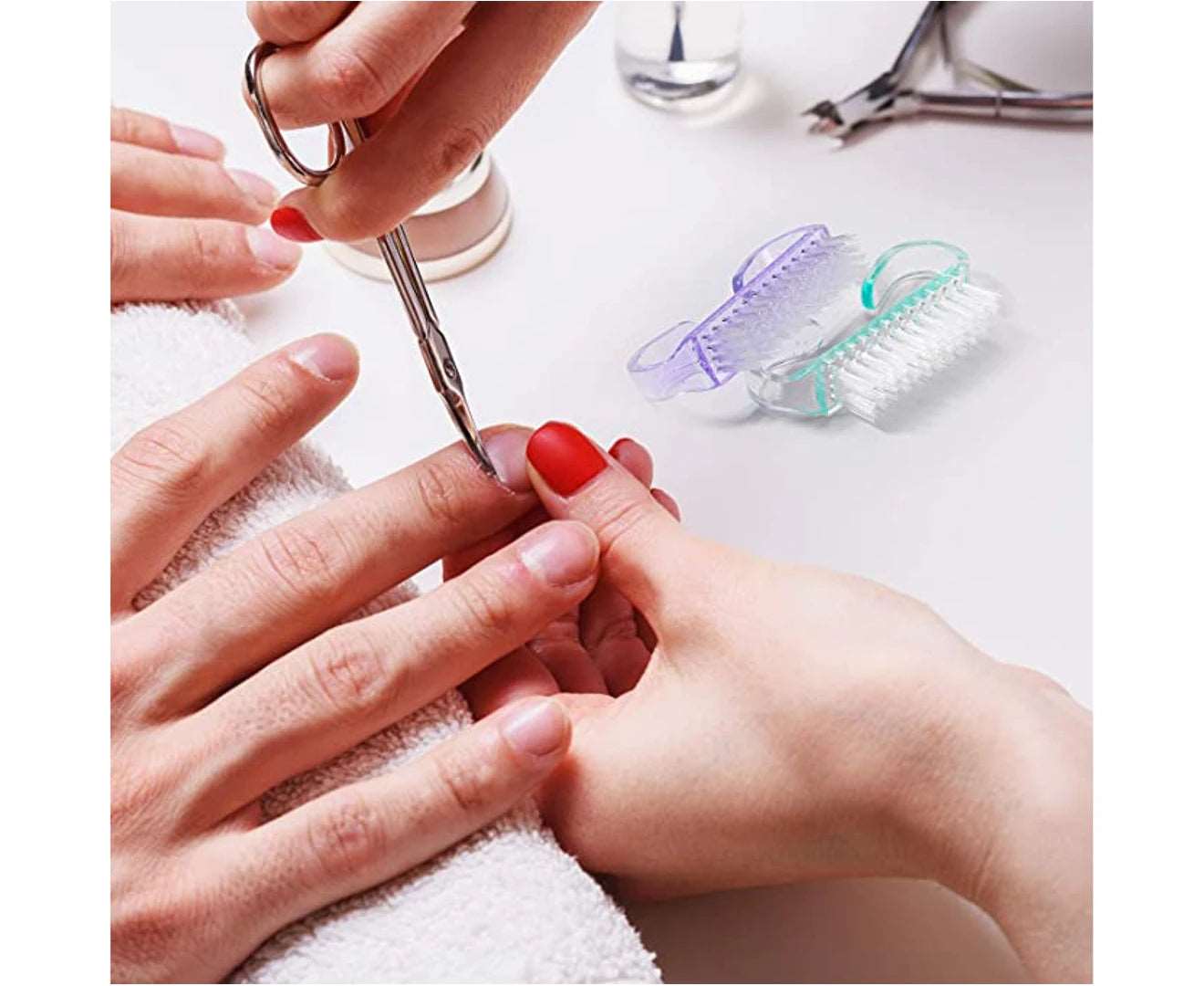 4 PCS Nail Brushes Nail Hand Scrubbing Cleaning Brush