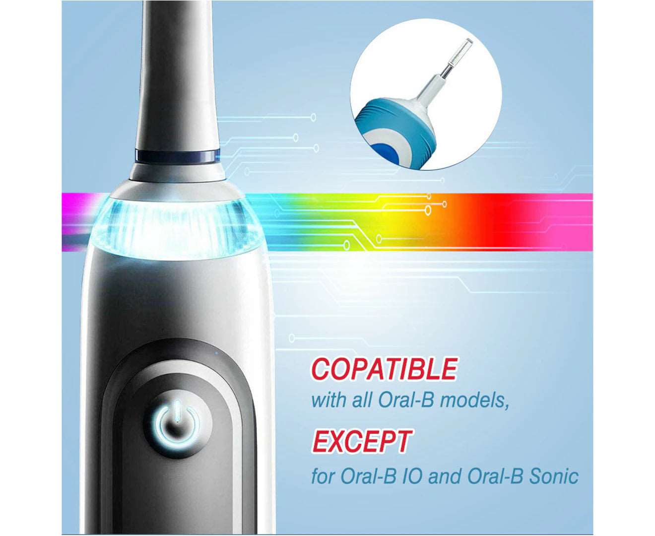 4Pcs Sensitive Oral B Compatible Electric Toothbrush Replacement Brush Heads Clean