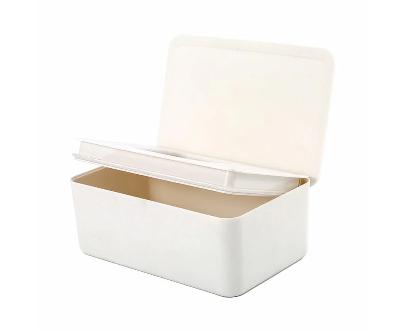 Wet Wipes Dispenser Holder with Lid Tissue Organizer Utility Tabletop Wipes for - White