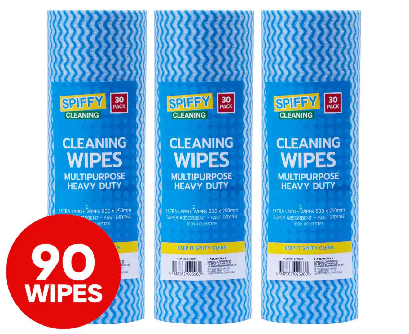 3 X 30Pk  Cleaning Wipes