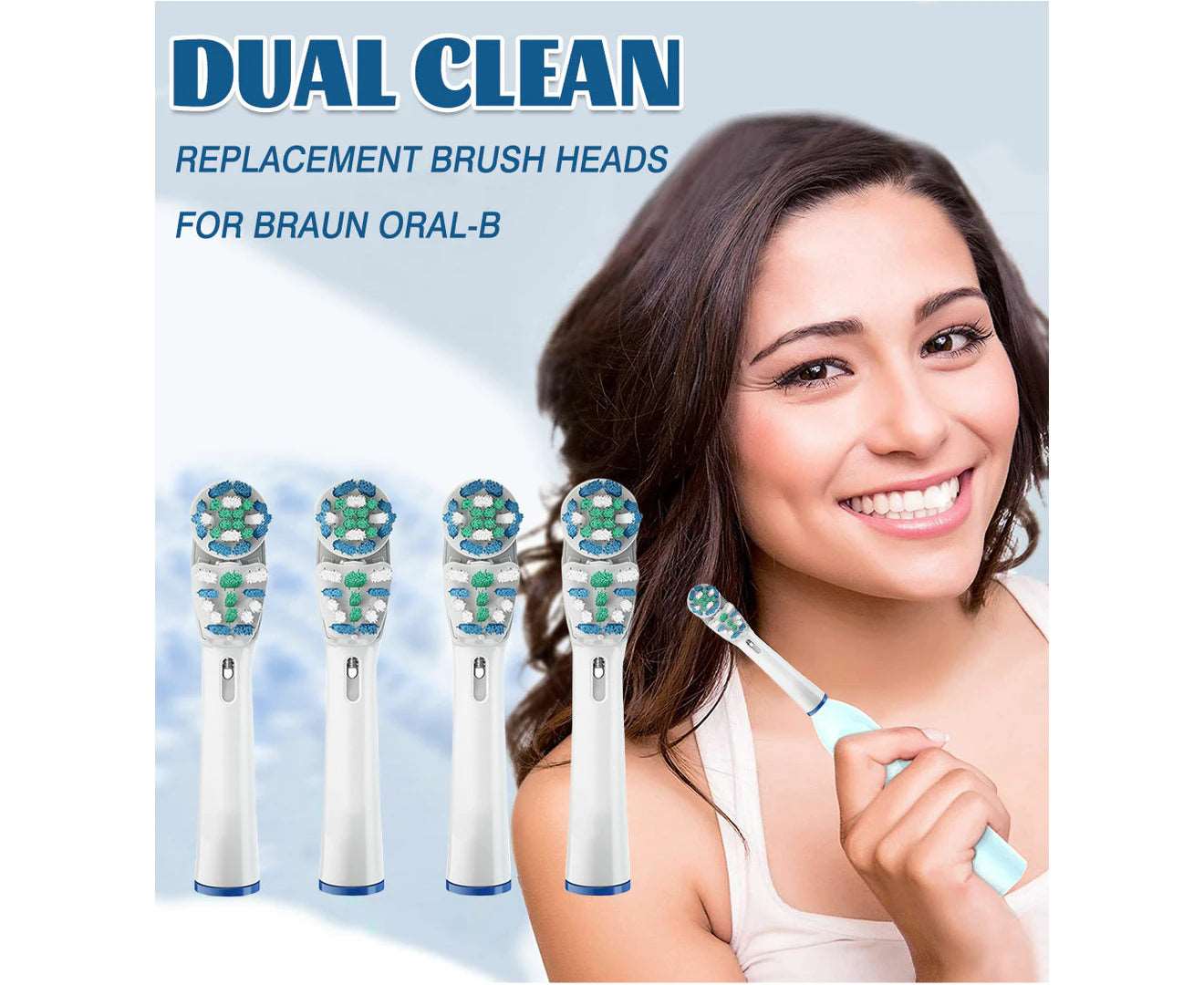 4Pcs Sensitive Oral B Compatible Electric Toothbrush Replacement Brush Heads Clean