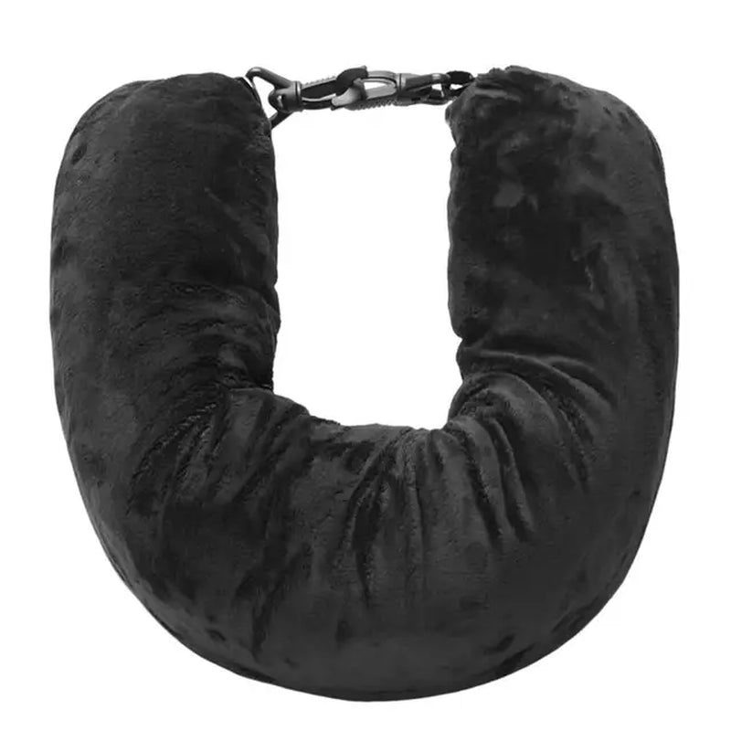 Travel Neck Pillow Self-Filling Travel Pillow Portable Stuffable Neck Pillow for Travel with Refillable Support Cushion for Car