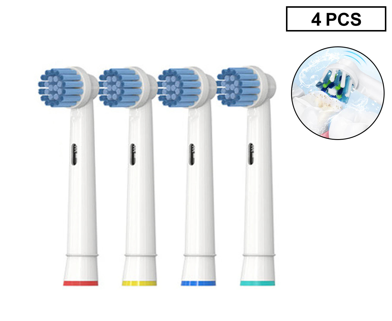 4Pcs Sensitive Oral B Compatible Electric Toothbrush Replacement Brush Heads Clean