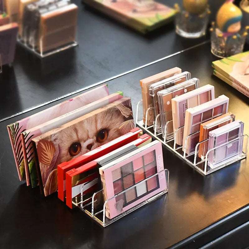 Eye Shadow Tray Storage Rack Transparent Powder Box Desktop Drawer Compartment Color Cosmetics Shelf