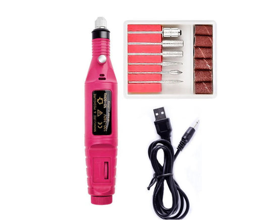 Portable Nail Polisher Mini Nail Machine Pen Mini Electric Nail Polisher Nail Tool Set