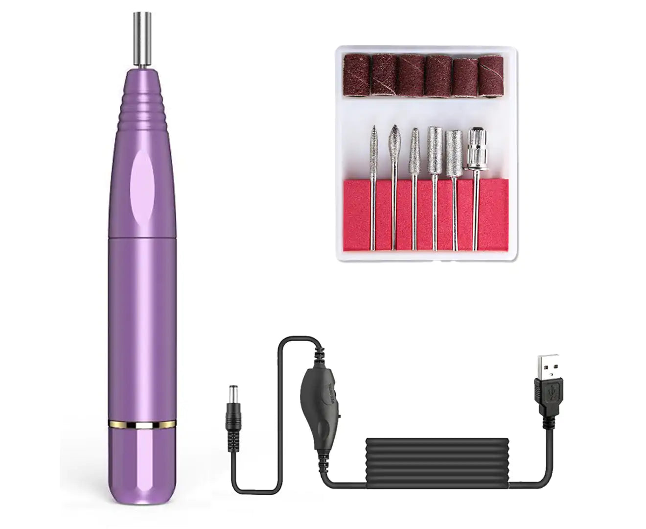 Nail Drill Machine Electric,Portable Acrylic Nail Kit,Nail File Set for Manicure Pedicure Polishing