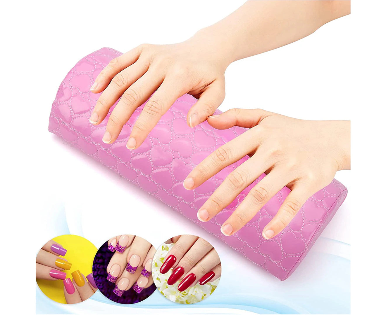 Nail Pillow Hand Rest for Nails Washable PU Leather Nail Armrest Removable Nail Art Hand Pillow Cushion Nail Art Accessories Tool