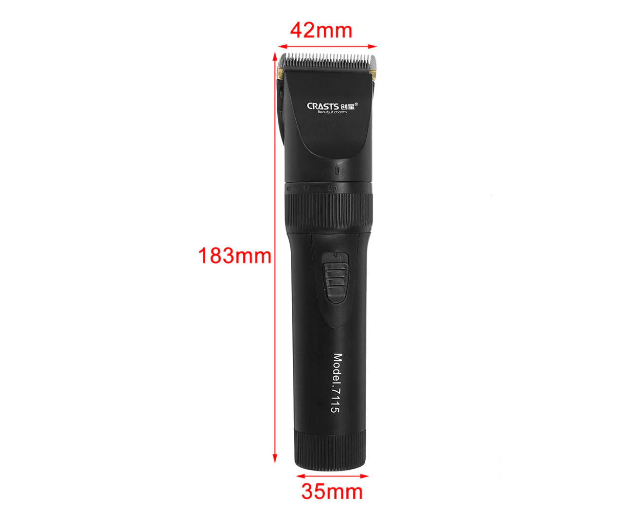 5 Speed Electric Hair Clipper USB 1500Mah Rechargeable Hair Shaver Trimmer + 4 Limit Combs