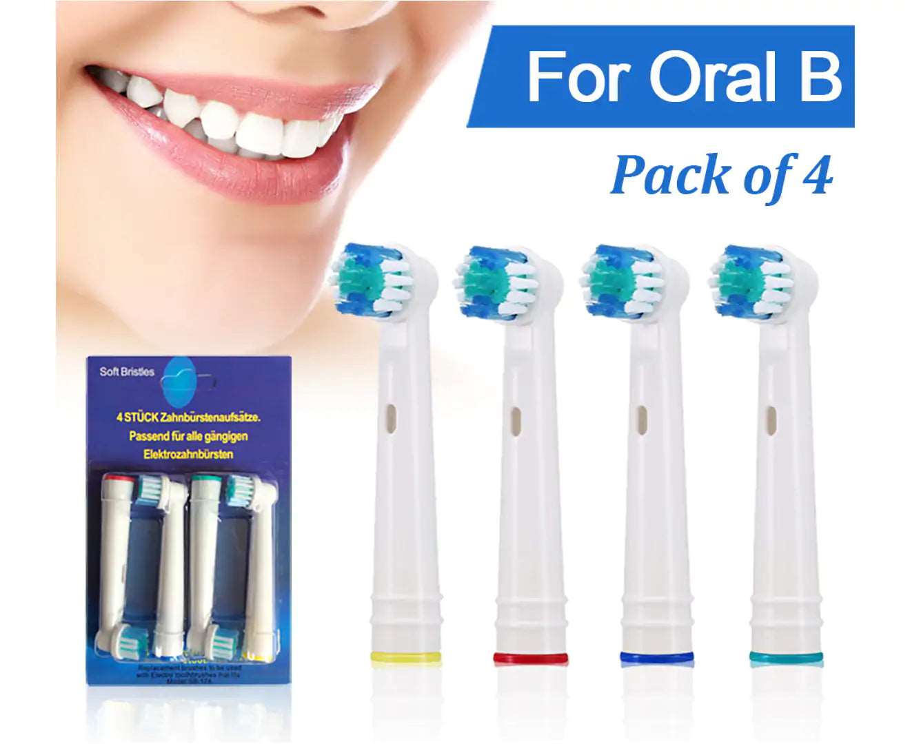 32PCS Precision Clean Oral-B Compatible Tooth Brush Heads Electric Replacement Electric Toothbrush Heads