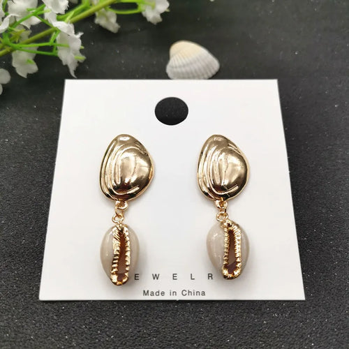 JCYMONG New 13 Model Sea Shell Earrings For Women Bohemain Ocean