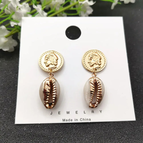 JCYMONG New 13 Model Sea Shell Earrings For Women Bohemain Ocean