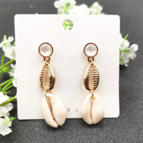 JCYMONG New 13 Model Sea Shell Earrings For Women Bohemain Ocean