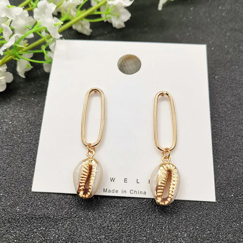 JCYMONG New 13 Model Sea Shell Earrings For Women Bohemain Ocean