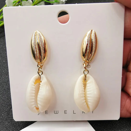 JCYMONG New 13 Model Sea Shell Earrings For Women Bohemain Ocean