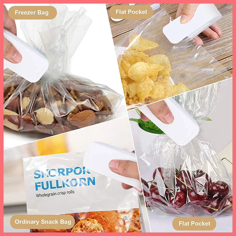 Mini Heat Bag Sealing Machine Package Sealer Bags Thermal Plastic Food