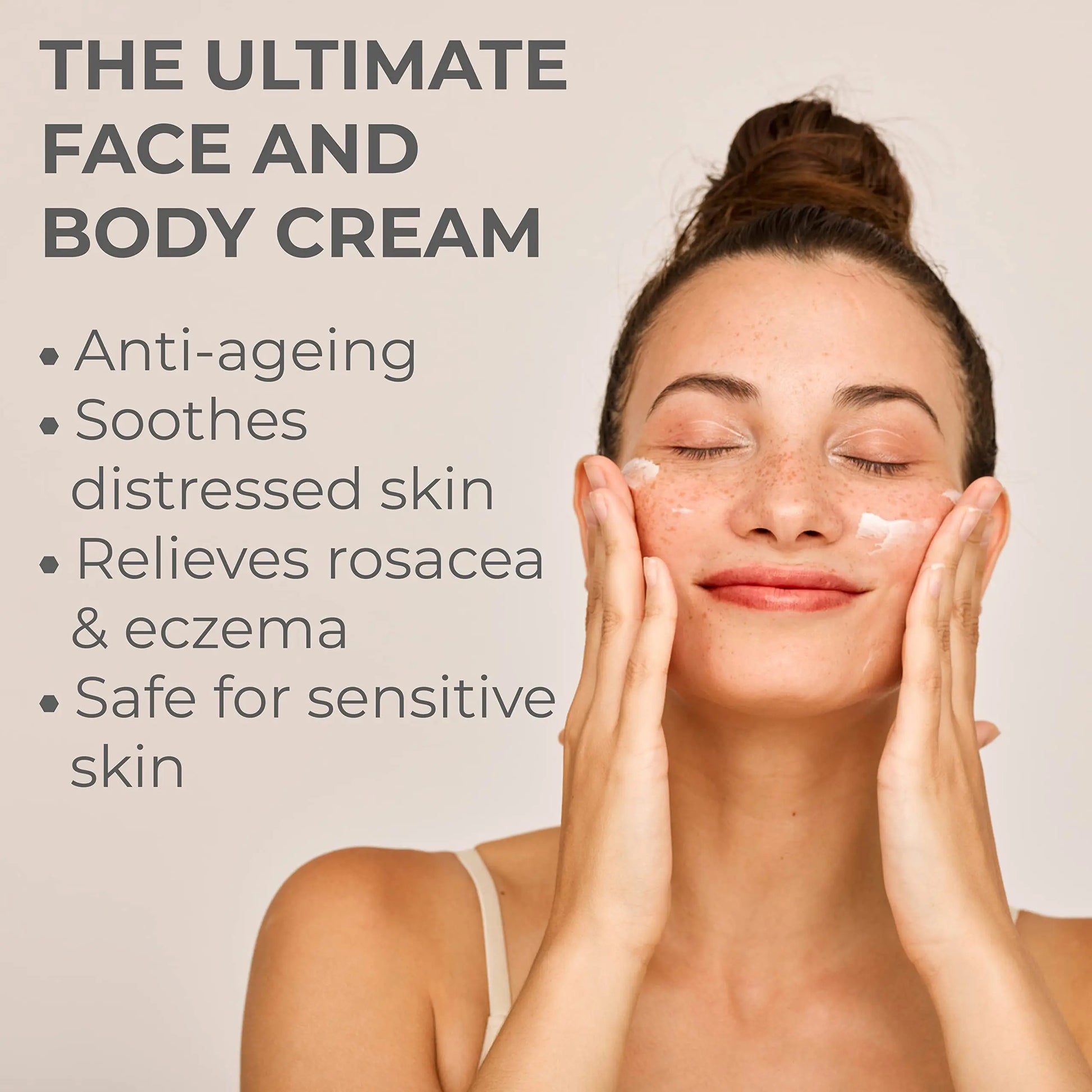 PRETTYCOME Honey Milk Face Cream Aging Defying and Body Moisturizer Whitening Moisturizing Nourishing Skin Deeply Hydrating