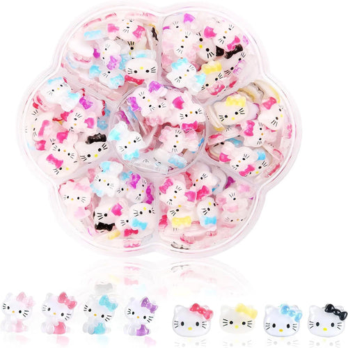 70Pcs/Box or 50Pcs/Bag Hello Kitty Kuromi Nail Art Supplies 3D Kawaii