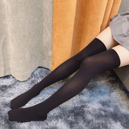 Sexy Black White Striped Long Socks Women Over Knee Thigh High Socks