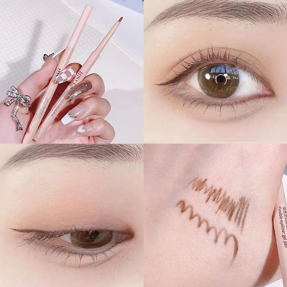 Gel Eyeliner Pen Cosmetics Waterproof Smooth Ultra-slim Eyeliner Gel