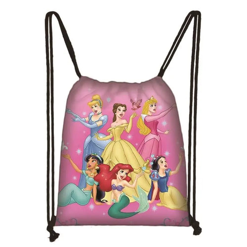 New Snow White Princess Cinderella Drawstring Boy Girl Bags Women