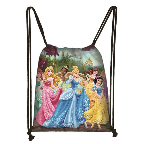 New Snow White Princess Cinderella Drawstring Boy Girl Bags Women