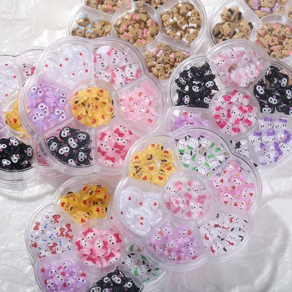 70 Pieces of Sanrio New Nail Rhinestones Hello Kitty Kawaii Cartoon