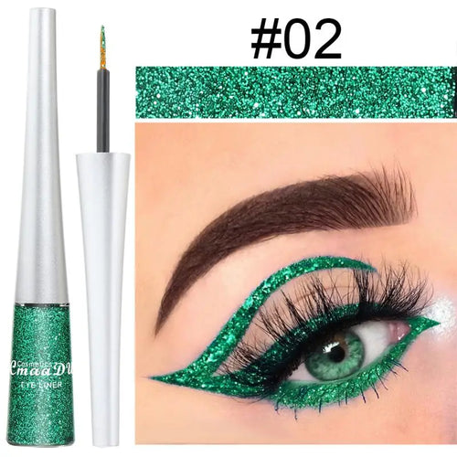 1PC Glitter Eyeliners Liquid Shiny Eye Liners Pigment Silver Green