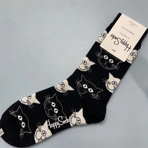 Happy Socks Women Crew Socks Cotton Novelty Gift One Size Fit Most