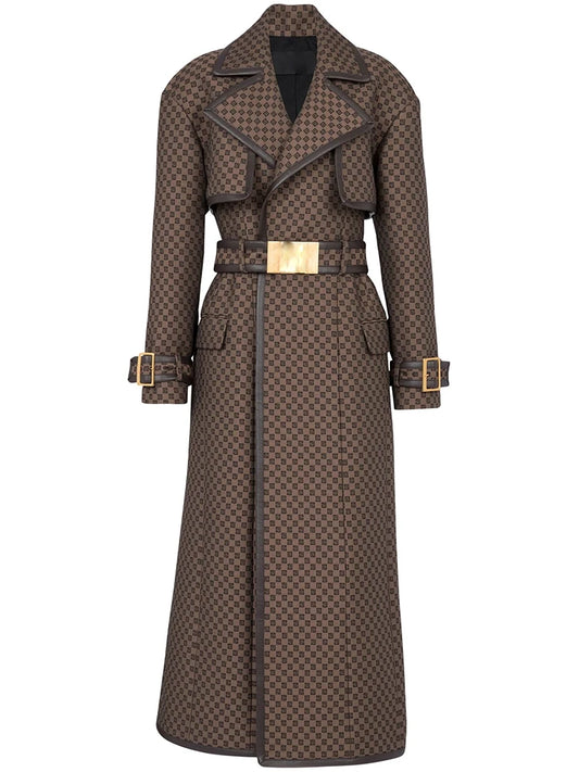 HIGH STREET Newest 2024 Fall Winter Designer Coat Women's Belted