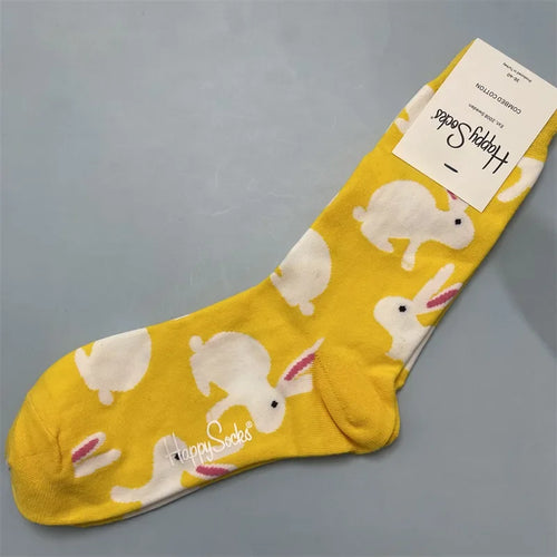 Happy Socks Women Crew Socks Cotton Novelty Gift One Size Fit Most