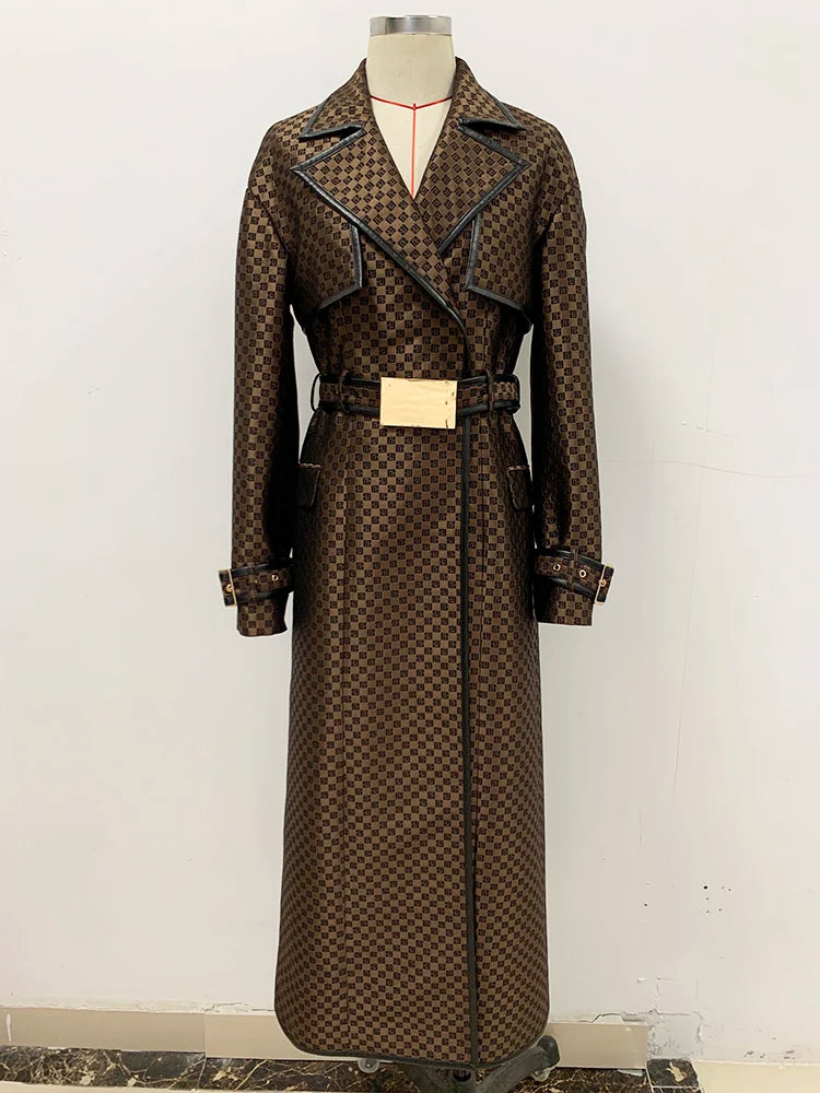 HIGH STREET Newest 2024 Fall Winter Designer Coat Women's Belted