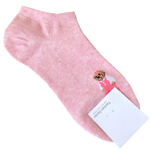 Good Quality Cartoon Elegant Lady Bear Women's  Cute Socks Cotton